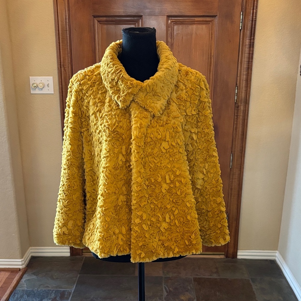Chic Mustard Teddy Jacket